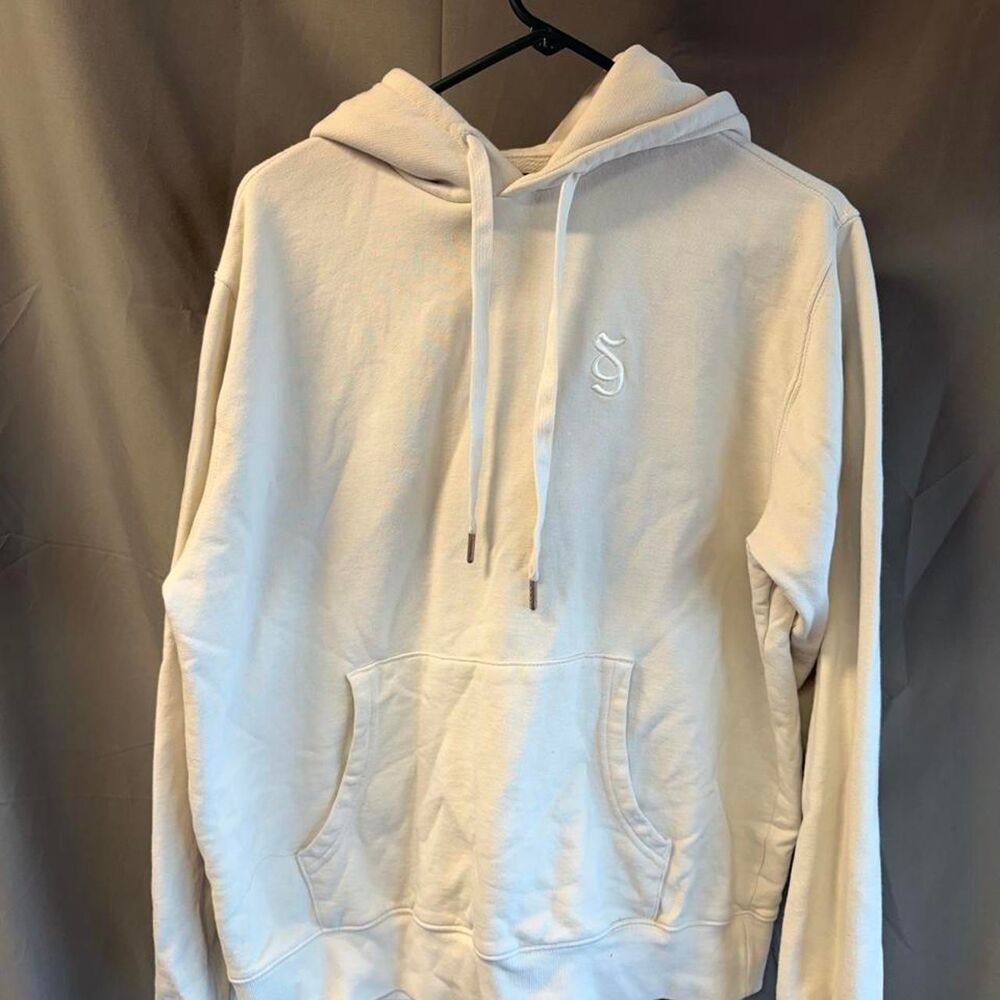 Spiritual-gangster Men's Cream and White Hoodie